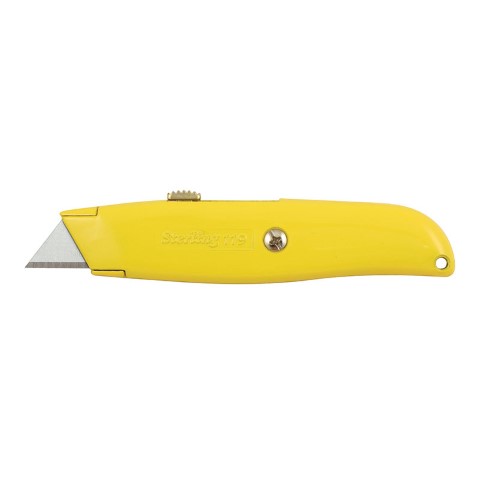 STERLING RETRACTABLE TRIMMING KNIFE YELLOW CARDED